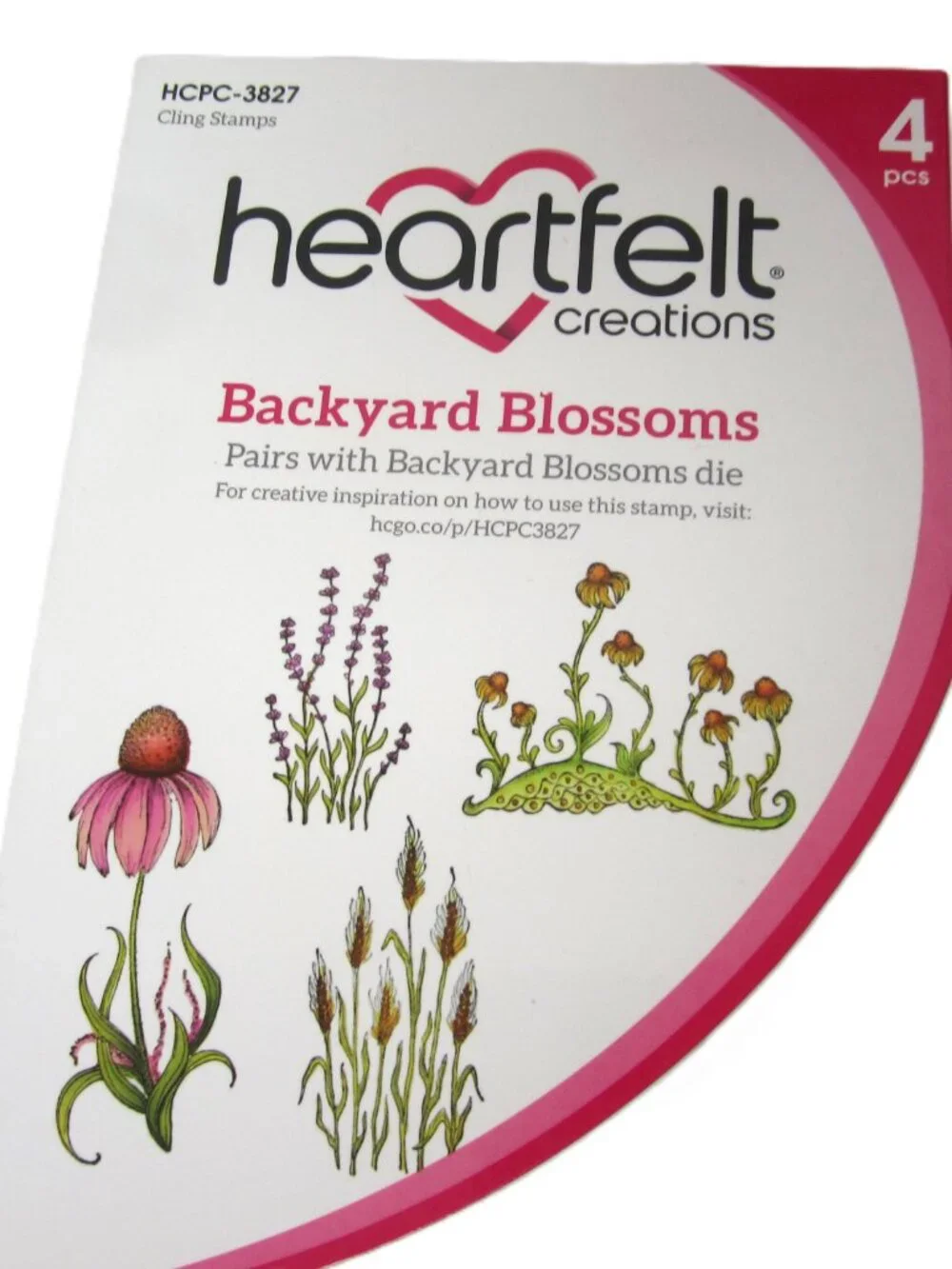 Heartfelt Creations Backyard Blossoms Craft Dies & Cling Stamps Floral Botanical